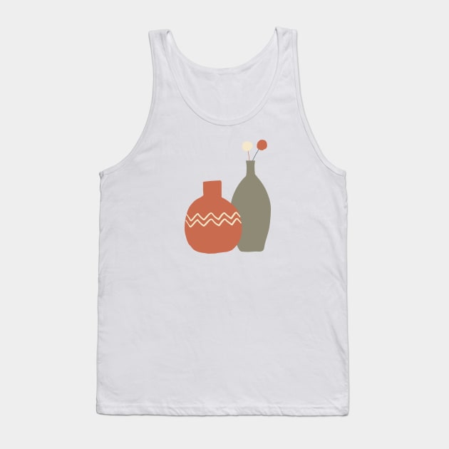 Two Terracotta Vases Organic forms ceramic abstract Tank Top by From Mars